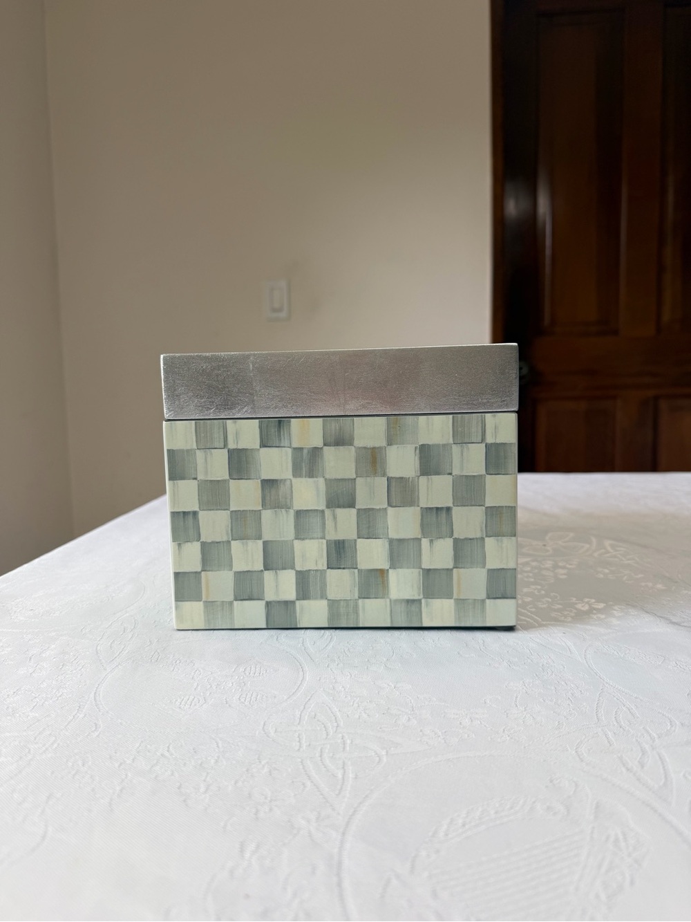MacKenzie-Childs Sterling Check Lacquer Box - Picture 3 of 8